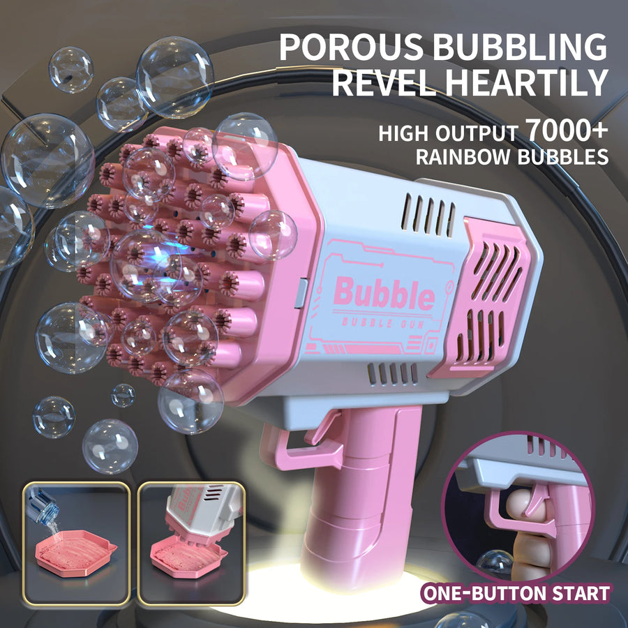 LED Bubble Machine — 40 Holes, Thousands of Bubbles Instantly!